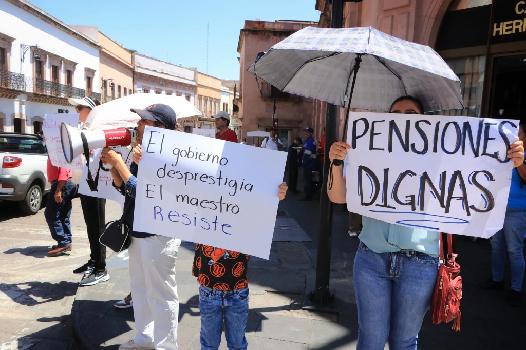 Protestas de maestros en Zacatecas.
