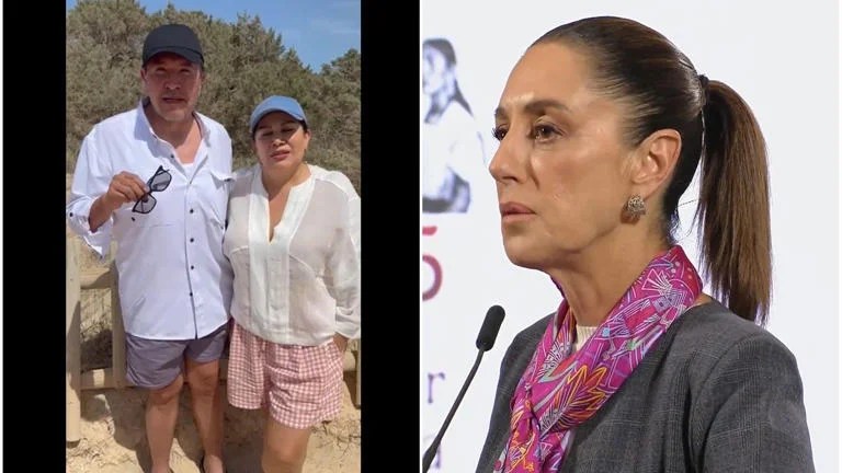 Ricardo Monreal y esposa de vacaciones.