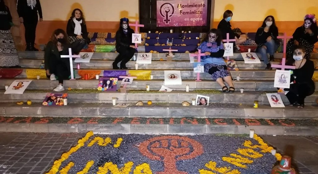 Protestas previas por los feminicidios en Zacatecas.