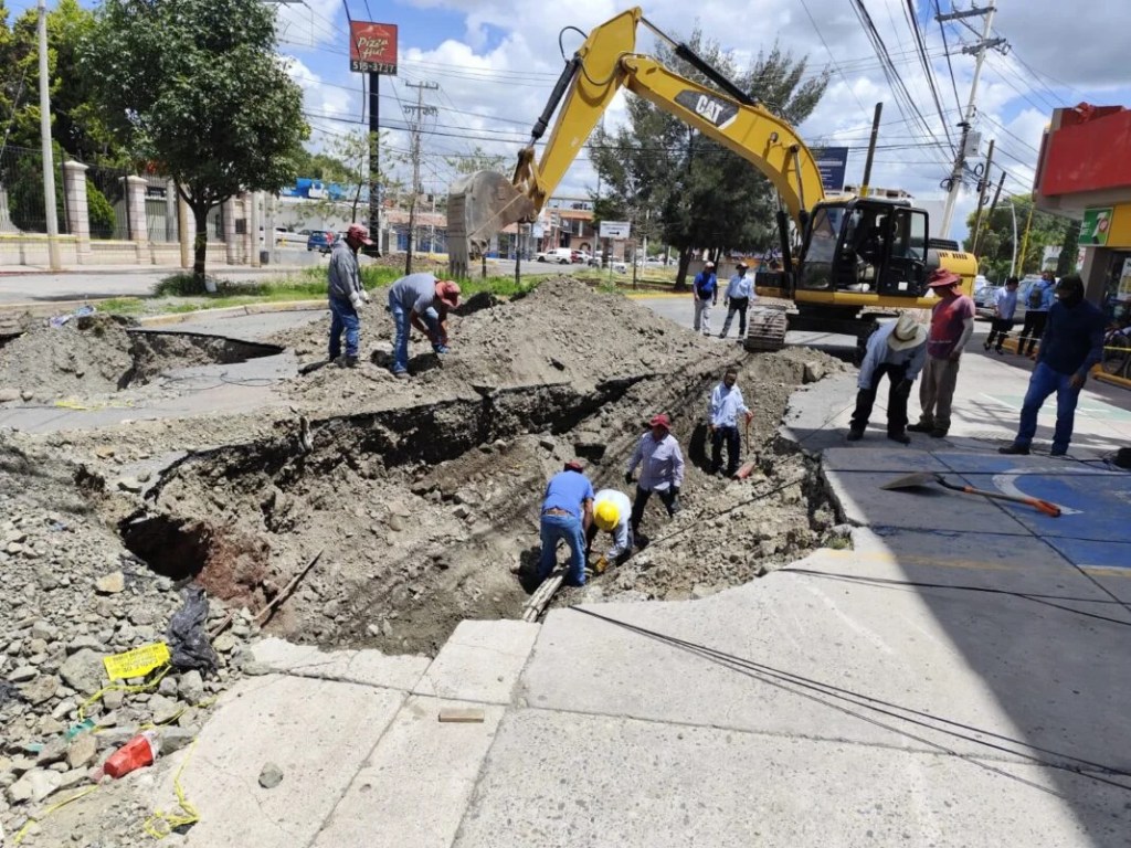 Socavón en Guadalupe, Zacatecas.